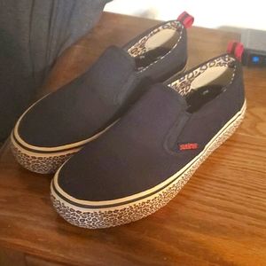 Skechers Slip-in Leopard Print/Black Shoes